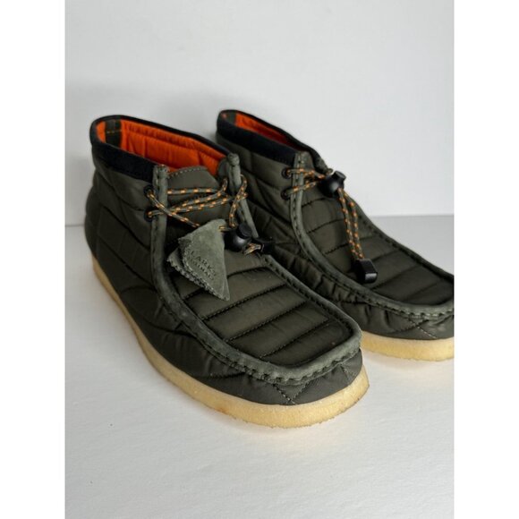 Clarks Originals Mens Wallabee Moccasin Boots Green Casual Size 13 EU 47 UK 12 - Picture 3 of 7